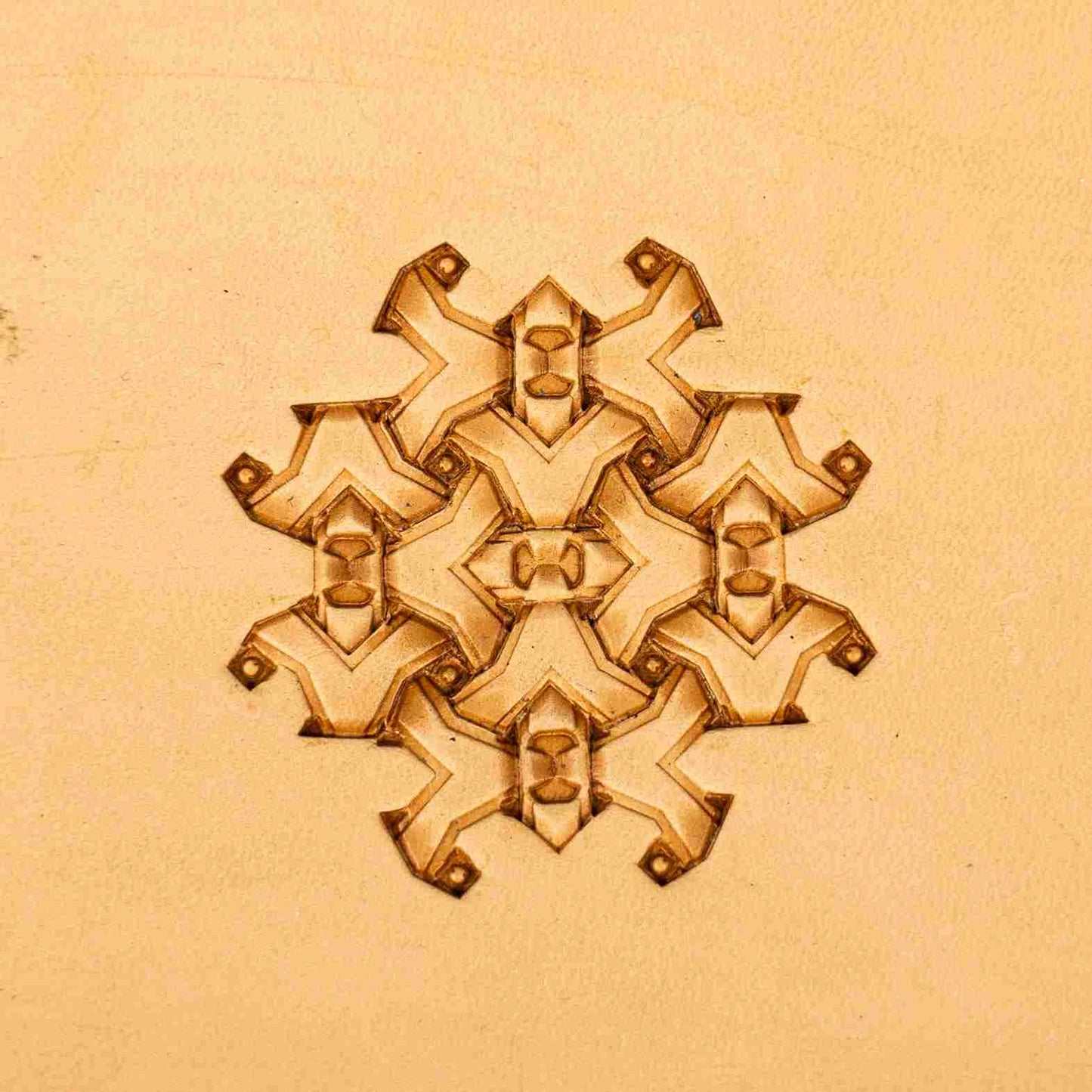LT236 Geometric Leather Stamping Tool–Snowflake Style Geometric 12x7mm (7/15" x 3/11")