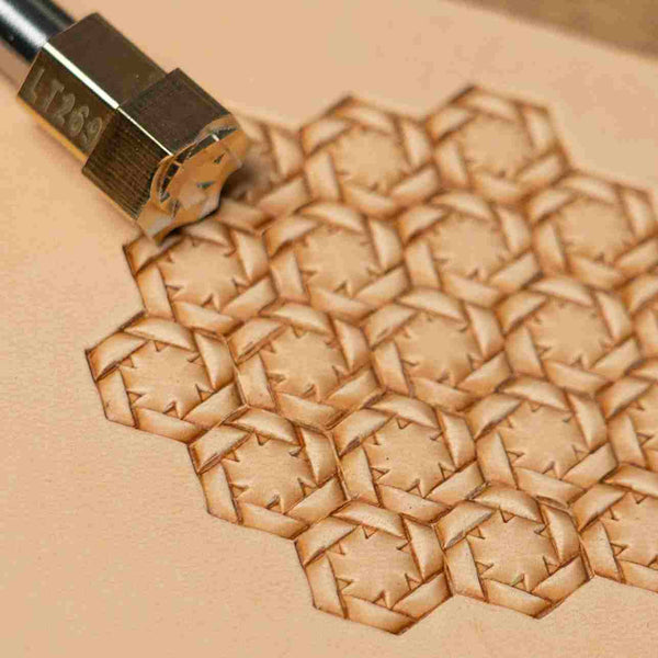 Geometric Leather Stamp – Hex Knot