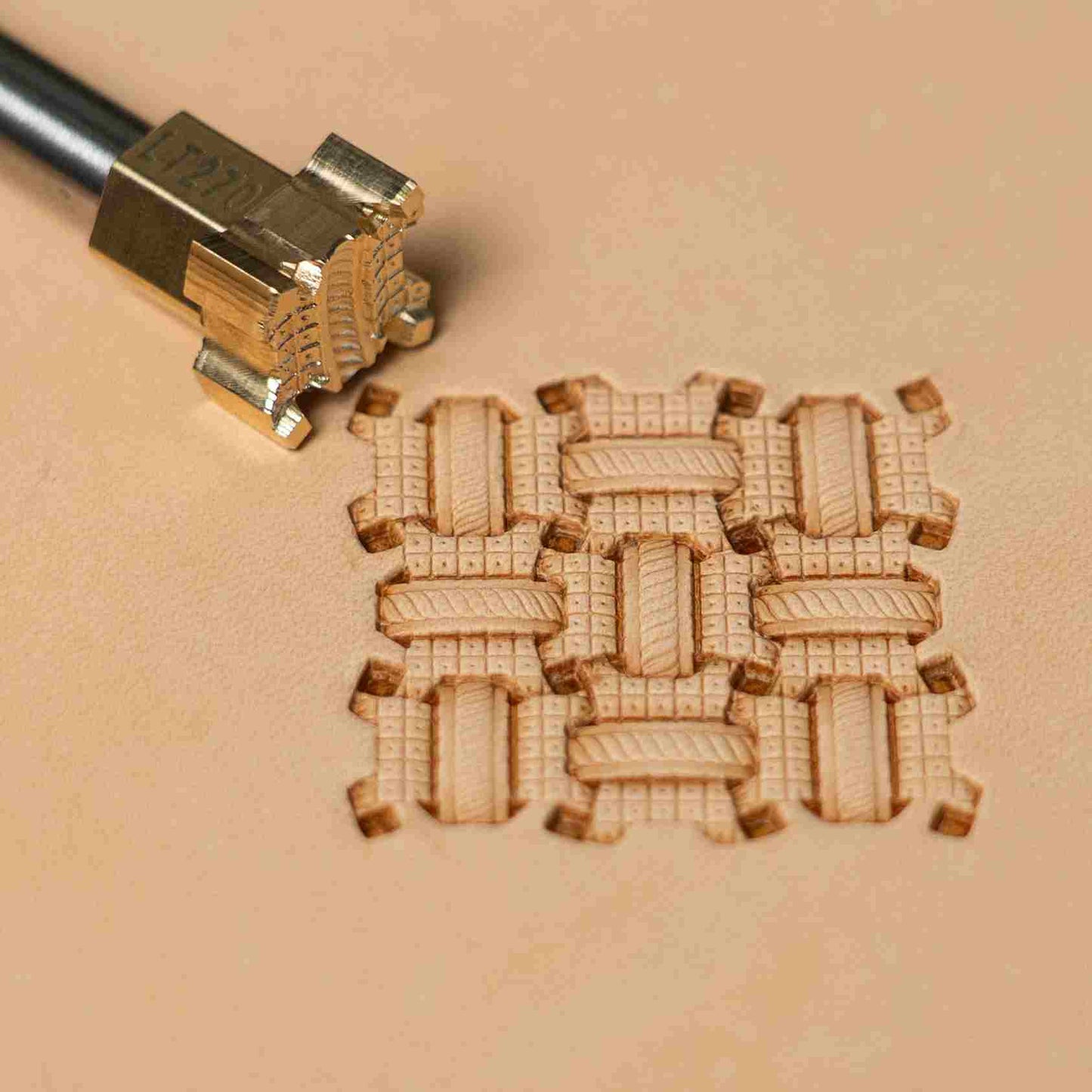 Basket Weave Leather Stamp – Interlaced