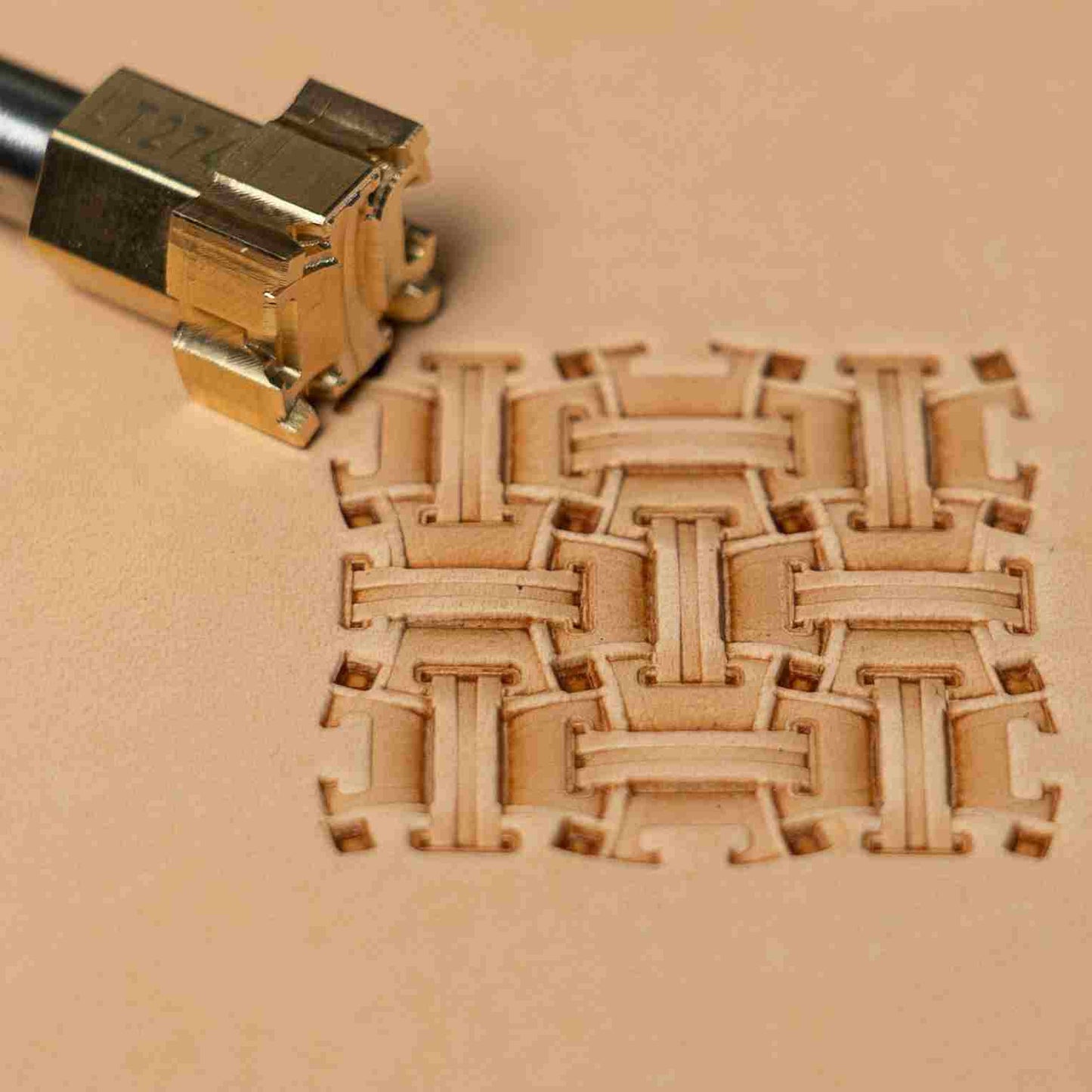 Basket Weave Leather Stamp