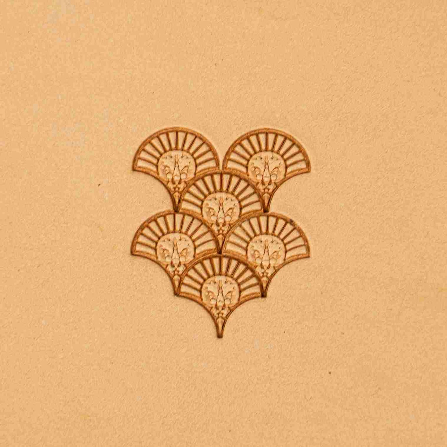 LT293 Fan Motif Leather Stamping Tool– Fan Motif 15x15mm (7/12" x 7/12")