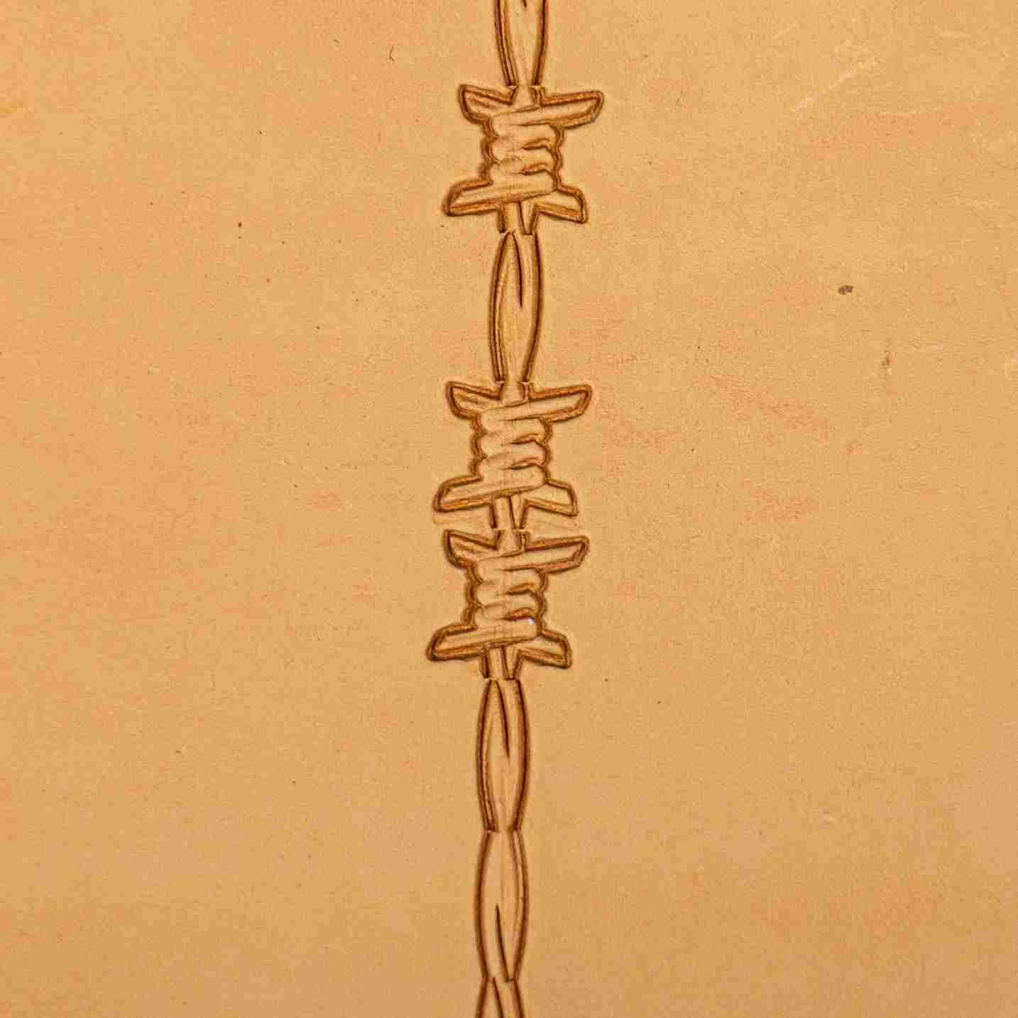 LT335 Barbed Wire Leather Stamping Tool– Barbed Wire 10x3mm (2/5" x 1/8")
