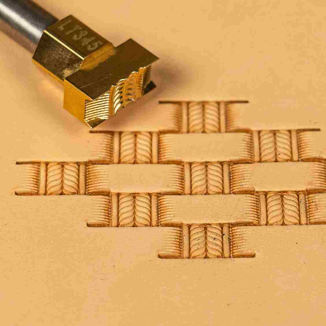 Basket Weave Leather Stamp – Diamond Style