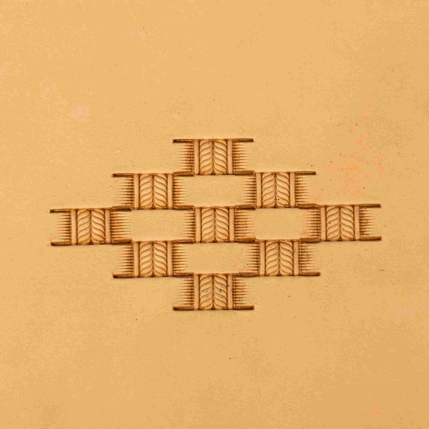 LT345 Basket Weave Leather Stamping Tool–Diamond Style Basket Weave 16x7mm (5/8" x 3/11")