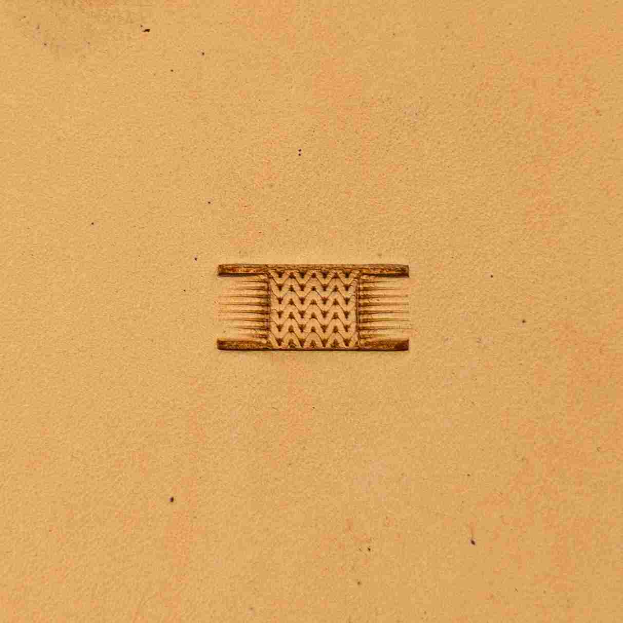 LT348 Basket Weave Leather Stamping Tool–Zigzag Basket Weave 16x7mm (5/8" x 3/11")