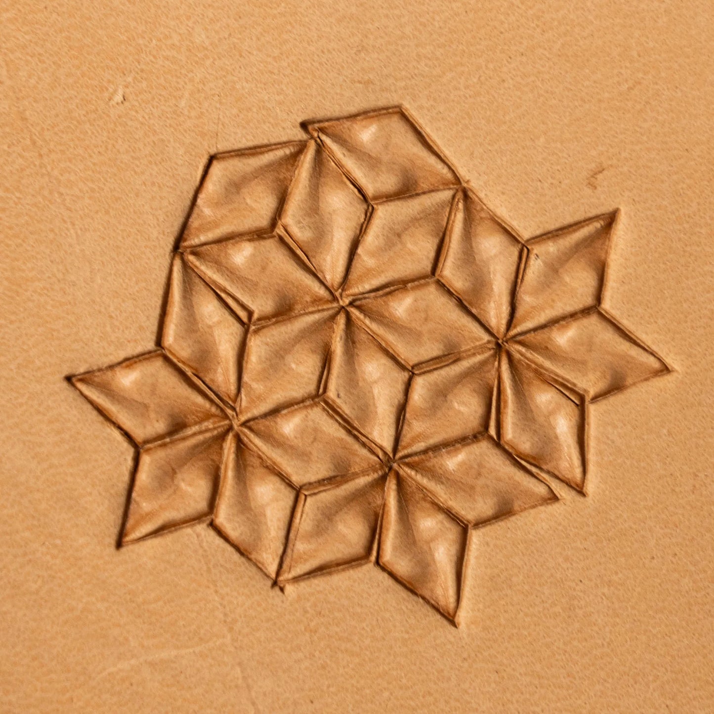 LT123 Geometric Leather Stamping Tool–Cube Illusion Geometric 10x10mm (2/5" x 2/5")