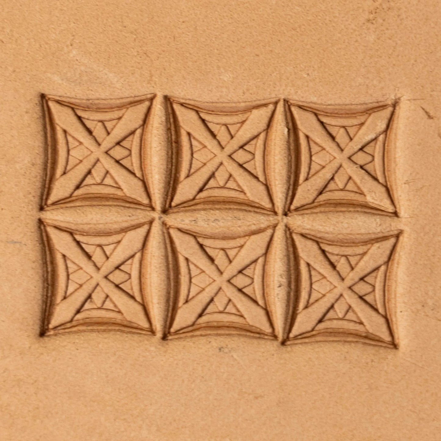 LT131 Geometric Leather Stamping Tool–Cross Lattice Geometric 10x10mm (2/5" x 2/5")