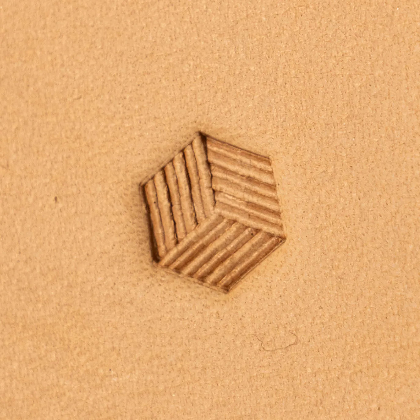 LT215 Geometric Leather Stamping Tool–3D Cubes Geometric 10x10mm (2/5" x 2/5")