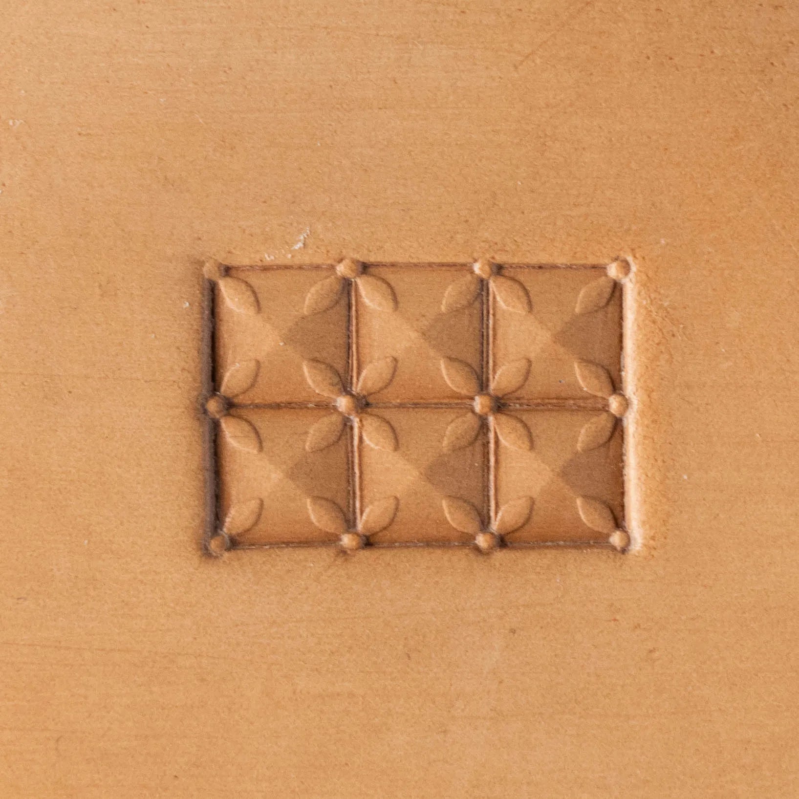 Pattern Leather Stamp – Floral Grid
