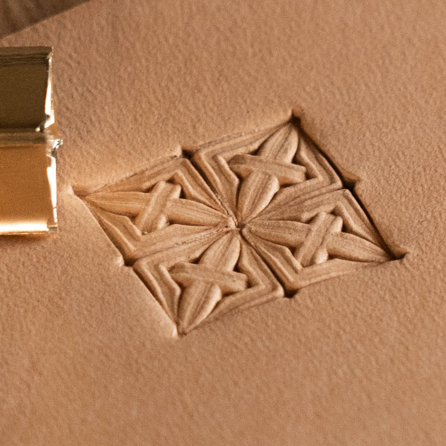 LT308 Geometric Leather Stamping Tool–Cross Squares Geometric 12x12mm (7/15" x 7/15")