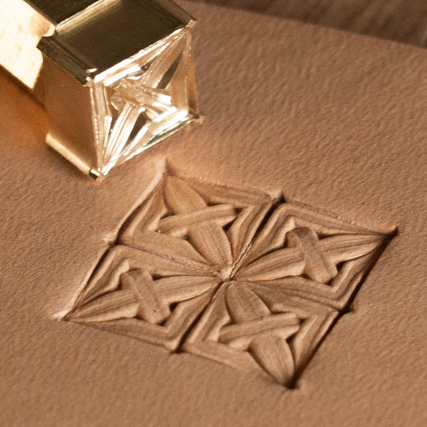 LT308 Geometric Leather Stamping Tool–Cross Squares Geometric 12x12mm (7/15" x 7/15")