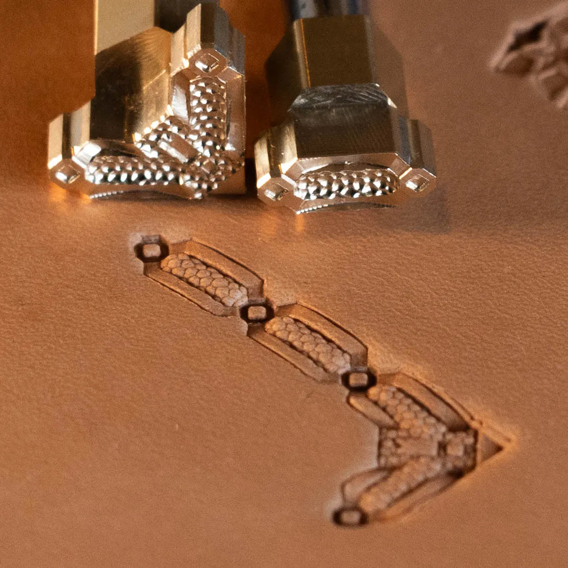LT530 Geometric Leather Stamping Tool–Honeycomb Link Geometric