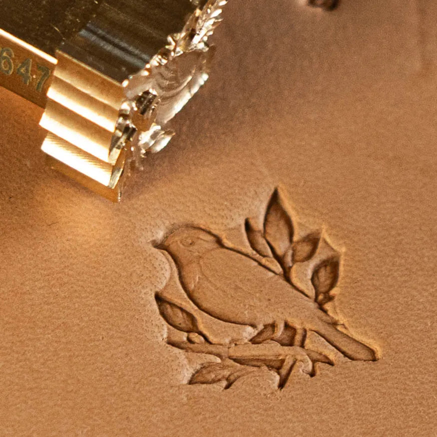 LT647 Songbird on Branch Leather Stamping Tool– Songbird on Branch 15x15mm (7/12" x 7/12")
