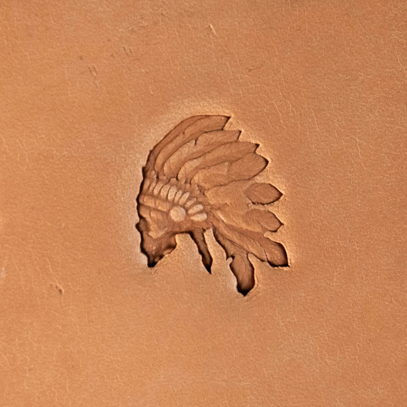 LT630 Indian Chief Headpiece Leather Stamping Tool– Indian Chief Headpiece 18x22mm (5/7" x 13/15")