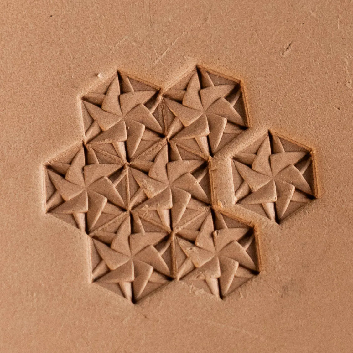 Geometric Leather Stamp – Star Mosaic