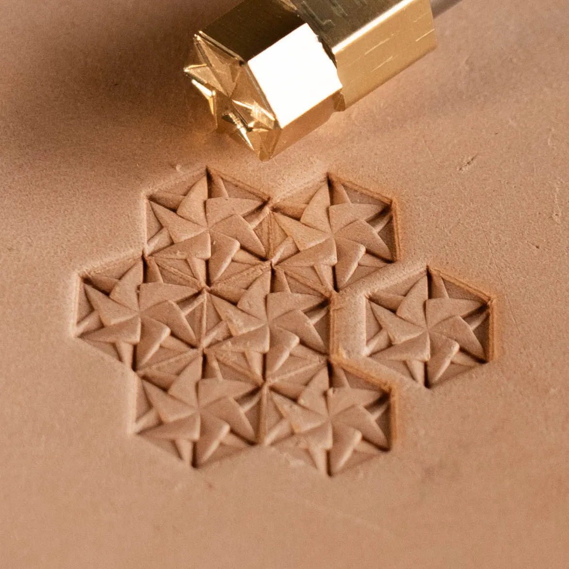 LT109 Geometric Leather Stamping Tool–Star Mosaic Geometric 12x12mm (7/15" x 7/15")