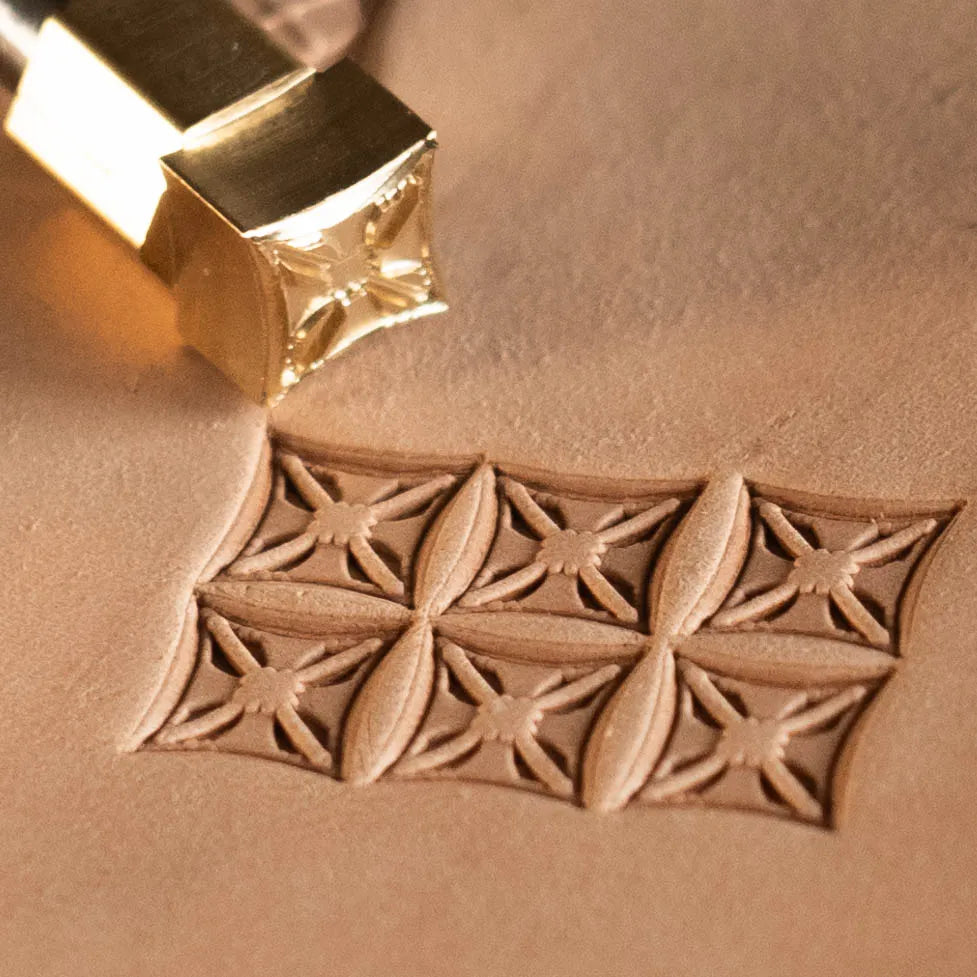 LT130 Geometric Leather Stamping Tool–Star Grid Geometric 10x10mm (2/5" x 2/5")
