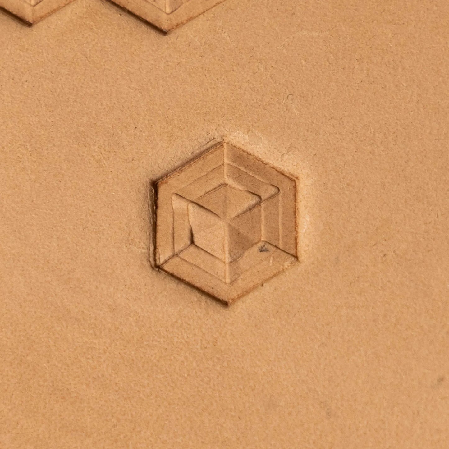 Geometric Leather Stamp – Hexagon Cube