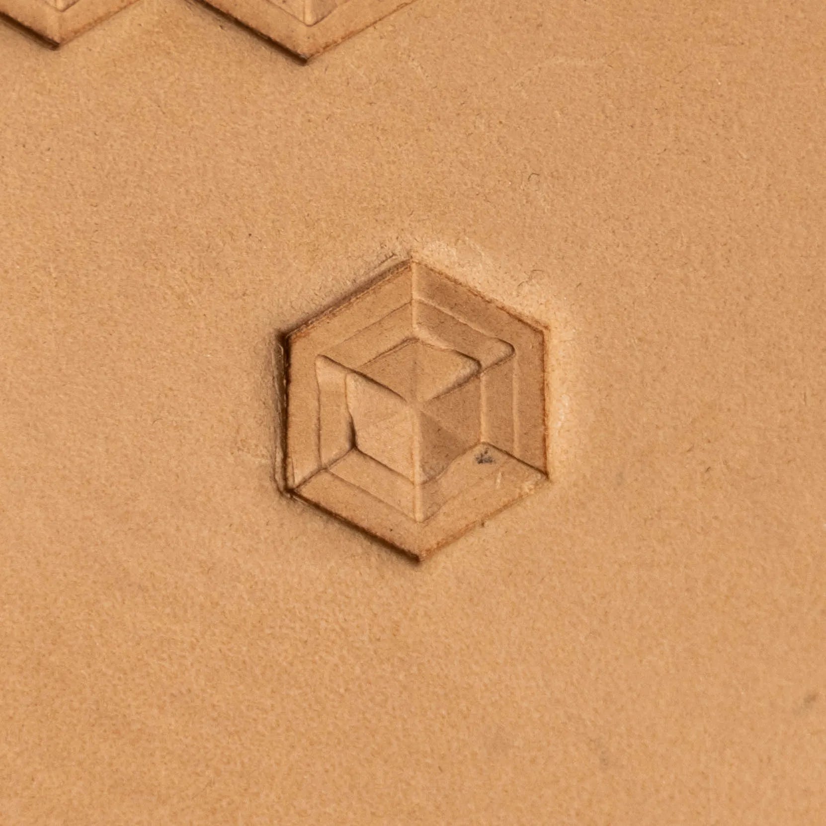 Geometric Leather Stamp – Hexagon Cube
