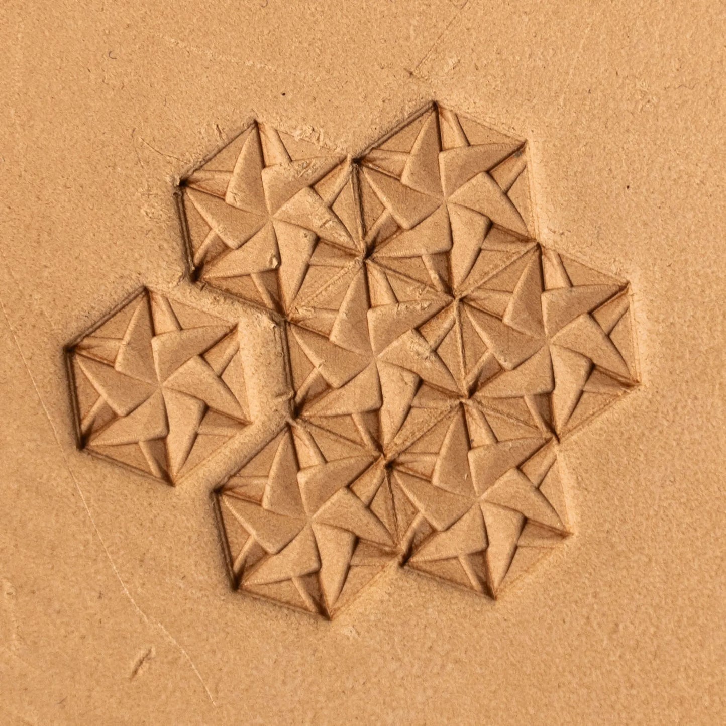 Geometric Leather Stamp – Star Mosaic