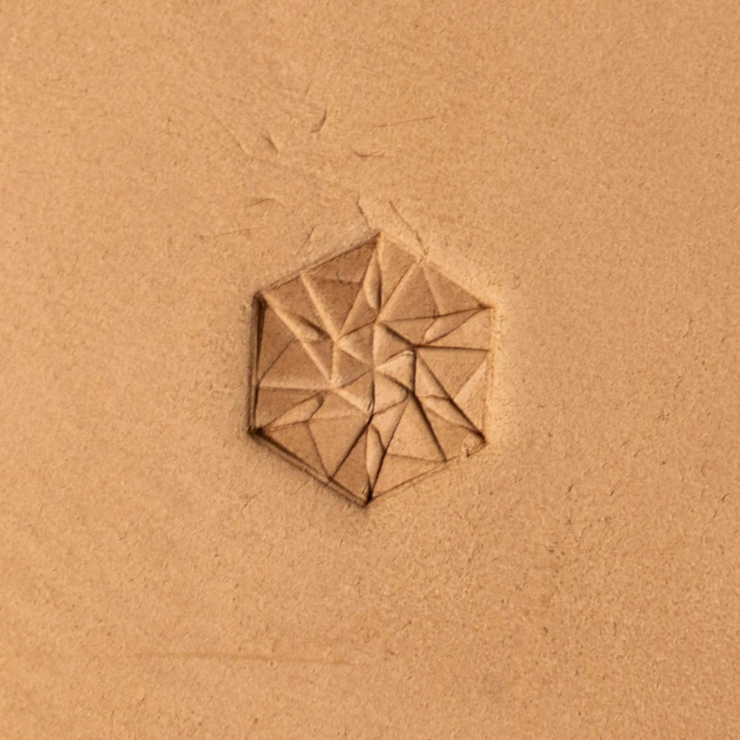 LT177 Geometric Leather Stamping Tool–Hex Mosaic Geometric 12x12mm (7/15" x 7/15")
