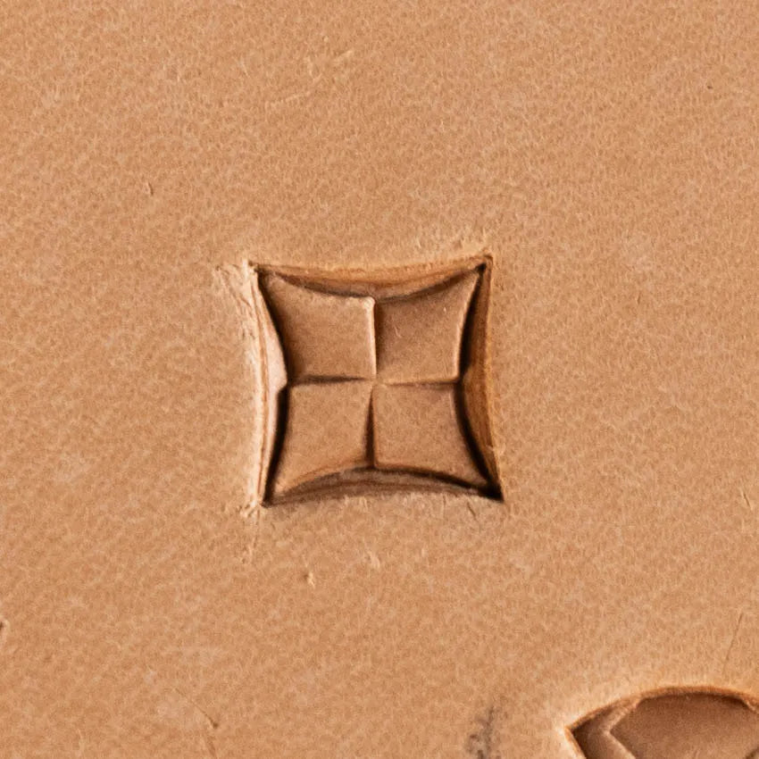 Geometric Leather Stamp – Diamond Grid