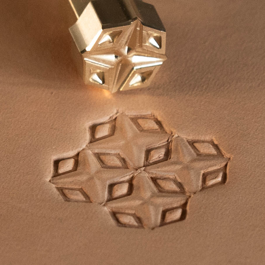 LT349 Geometric Leather Stamping Tool–Diamond Cross Geometric 15x15mm (7/12" x 7/12")