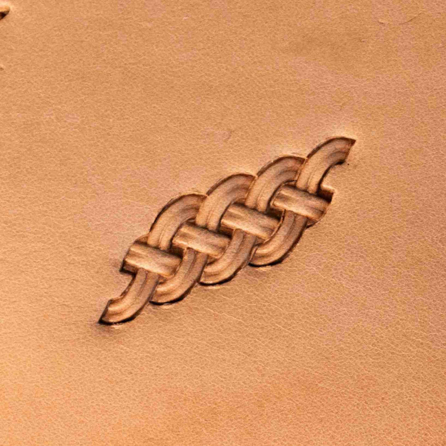 LT418 Basket Weave Leather Stamping Tool–Curved Line Basket Weave 15x10mm (7/12" x 2/5")