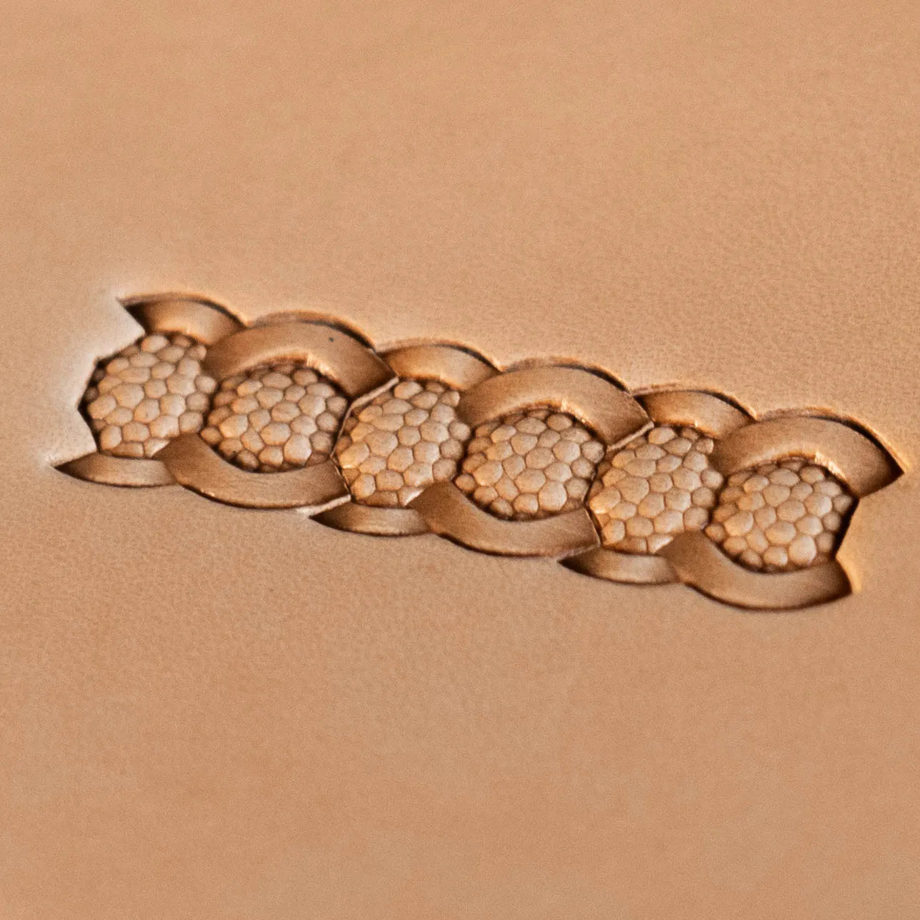 LT508 Geometric Leather Stamping Tool–Honeycomb Chain Geometric 17x14mm (2/3" x 5/9")