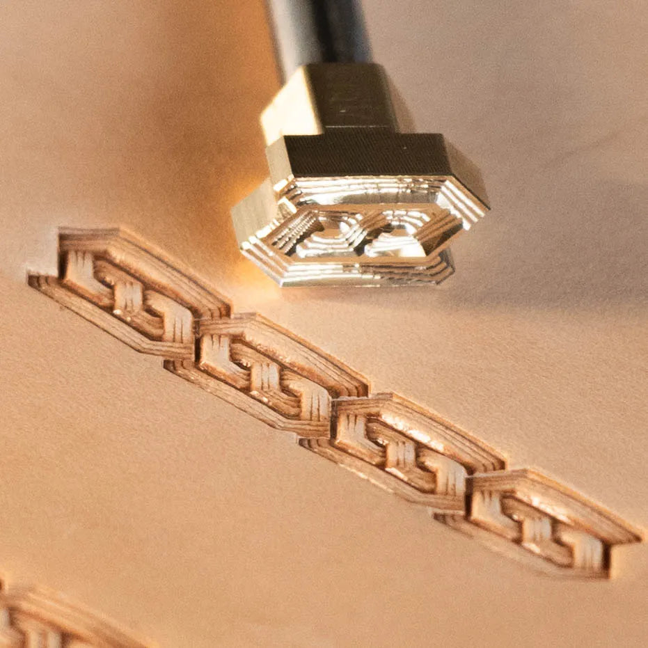 LT517 Geometric Leather Stamping Tool–Chain Link Geometric 20x10mm (11/14" x 2/5")
