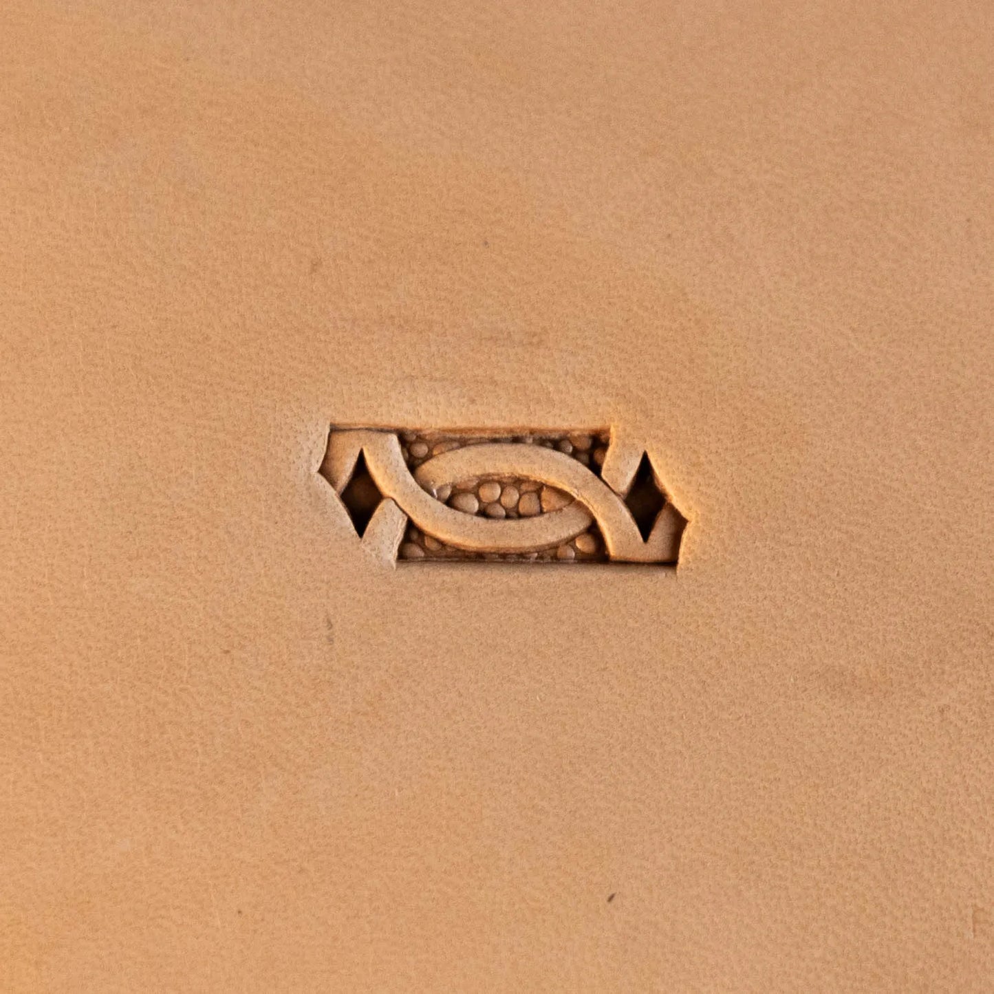 Geometric Leather Stamp – Oval Accent