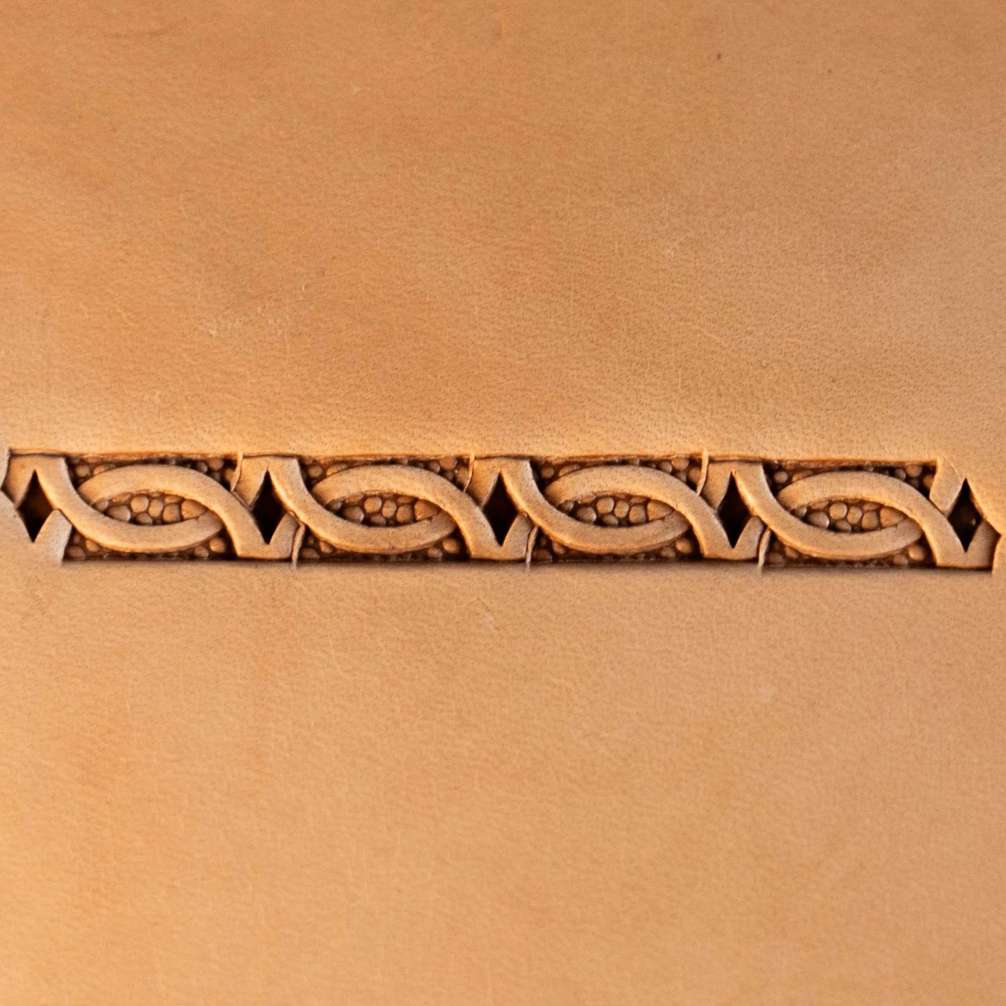 LT522 Geometric Leather Stamping Tool–Oval Accent Border + Corner Geometric