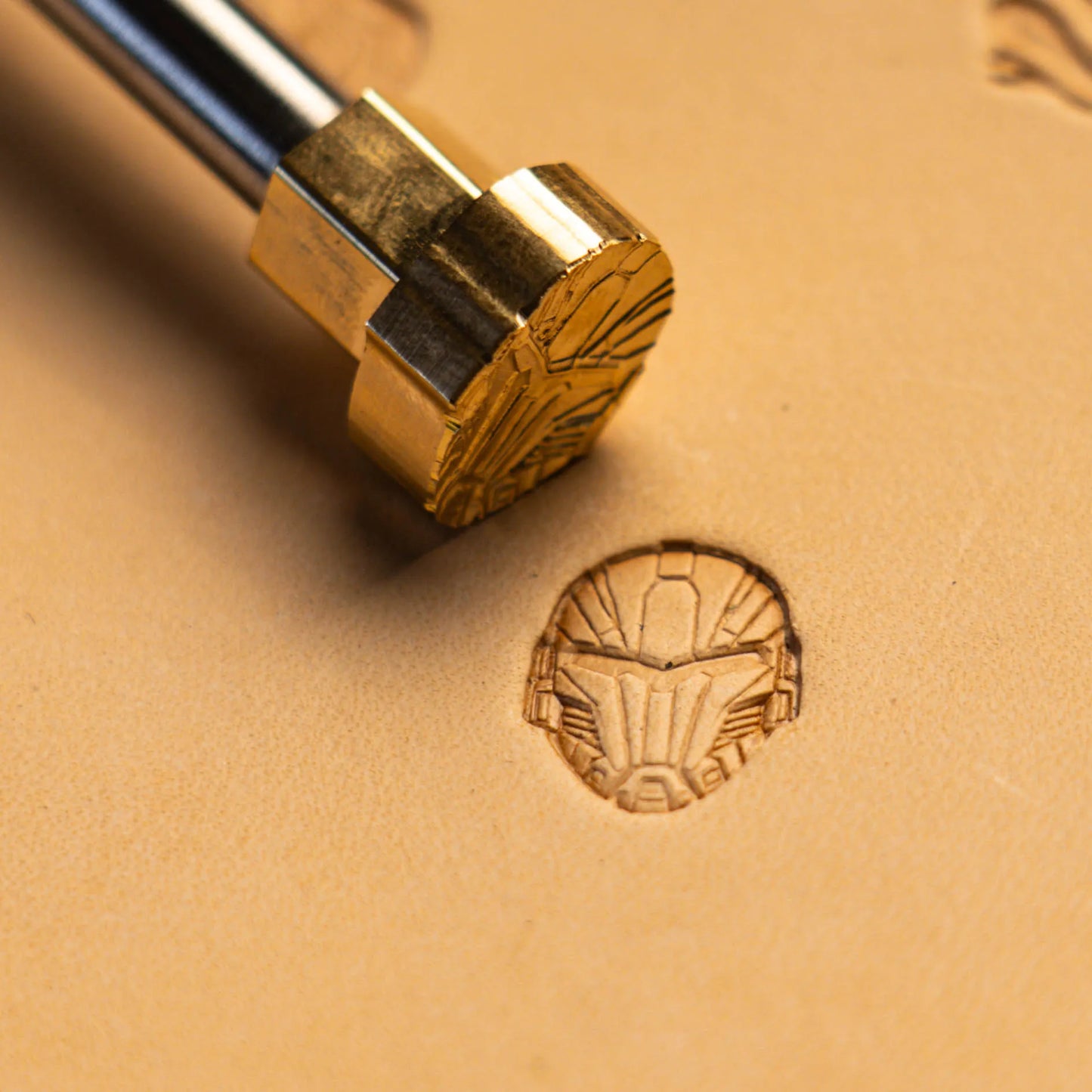 LT588 Futuristic Mask Leather Stamping Tool– Futuristic Mask 14x18mm (5/9" x 5/7")