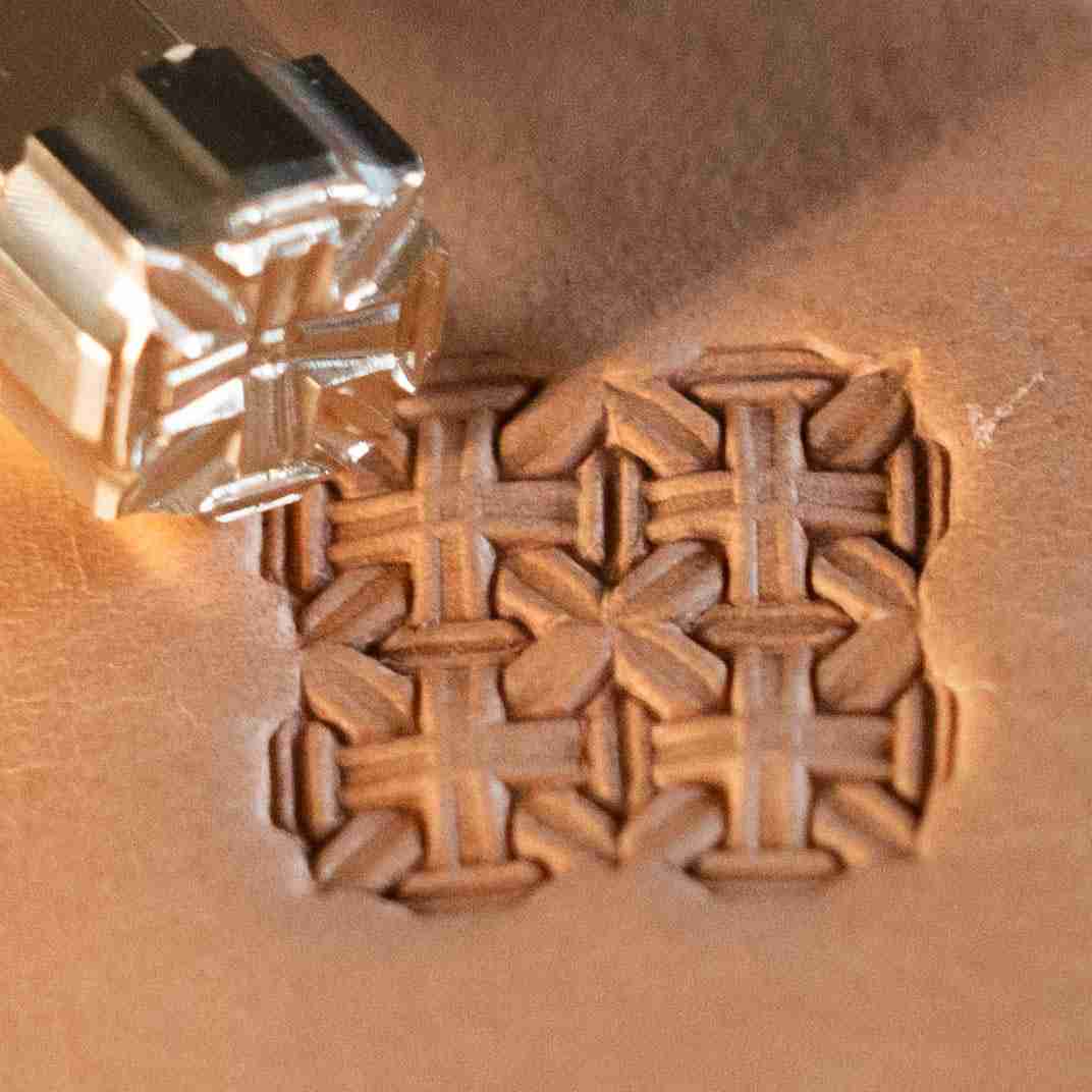 LT610 Geometric Leather Stamping Tool–Cross Tiles Geometric 12x12mm (7/15" x 7/15")