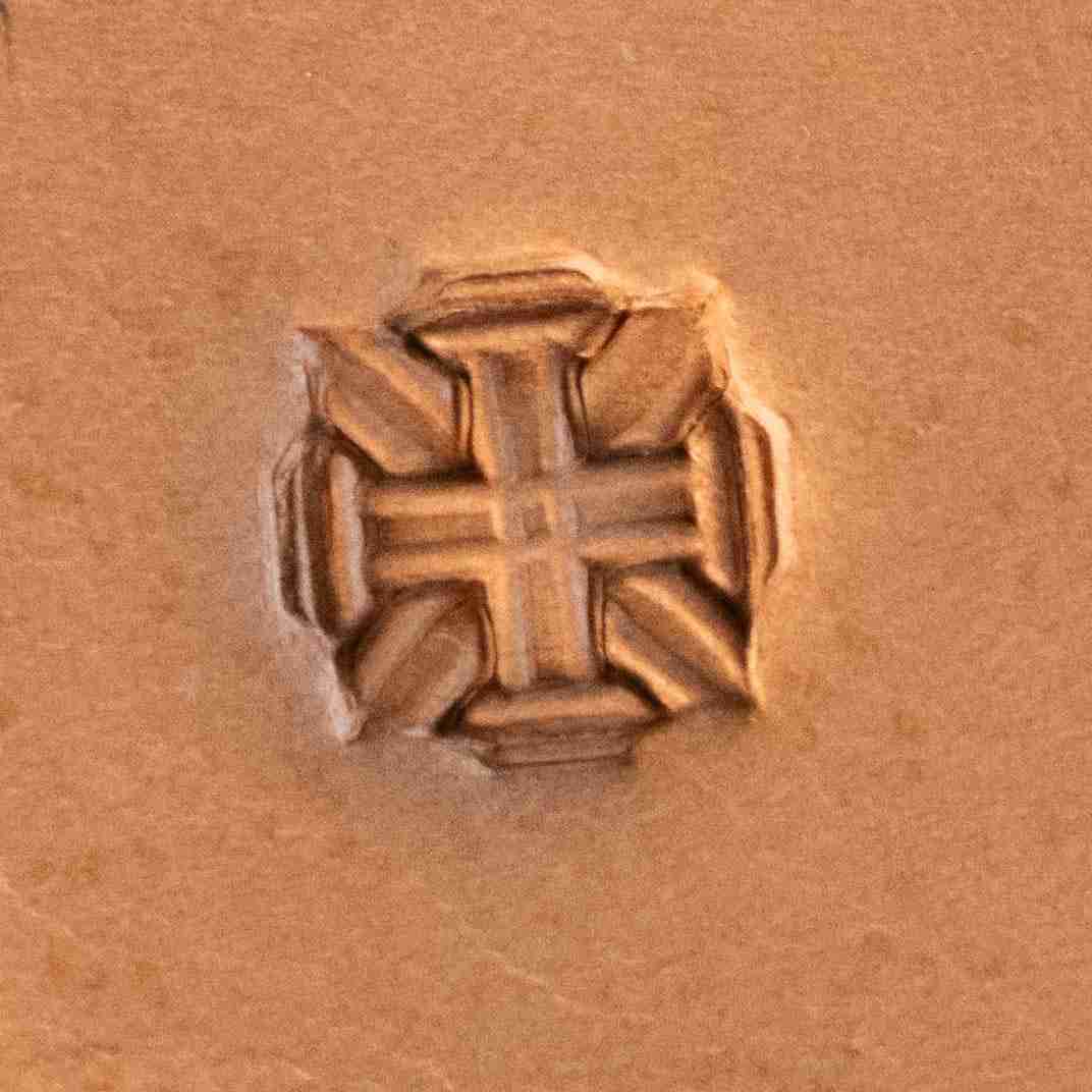 LT610 Geometric Leather Stamping Tool–Cross Tiles Geometric 12x12mm (7/15" x 7/15")