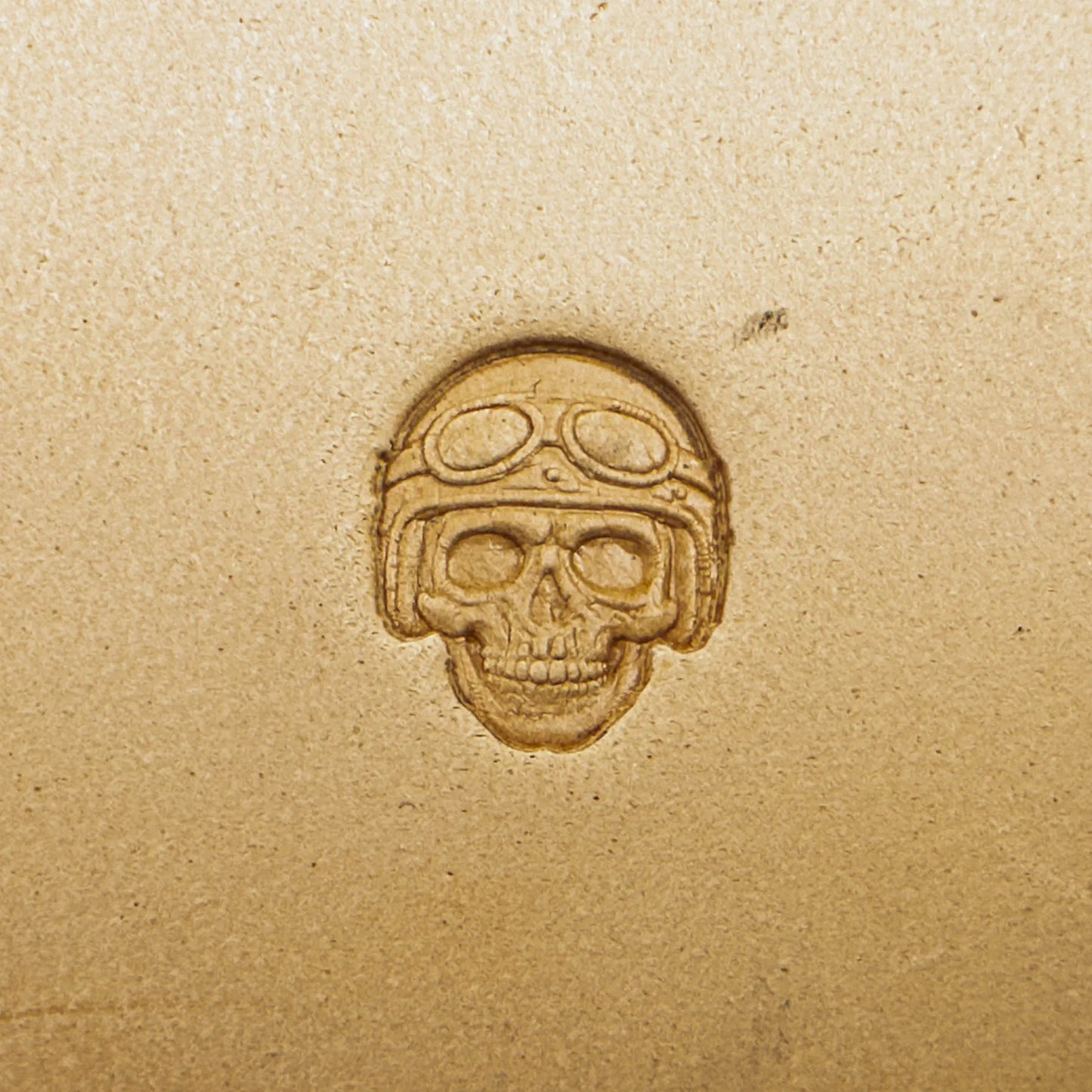 Skull Leather Stamp – Biker Helmet