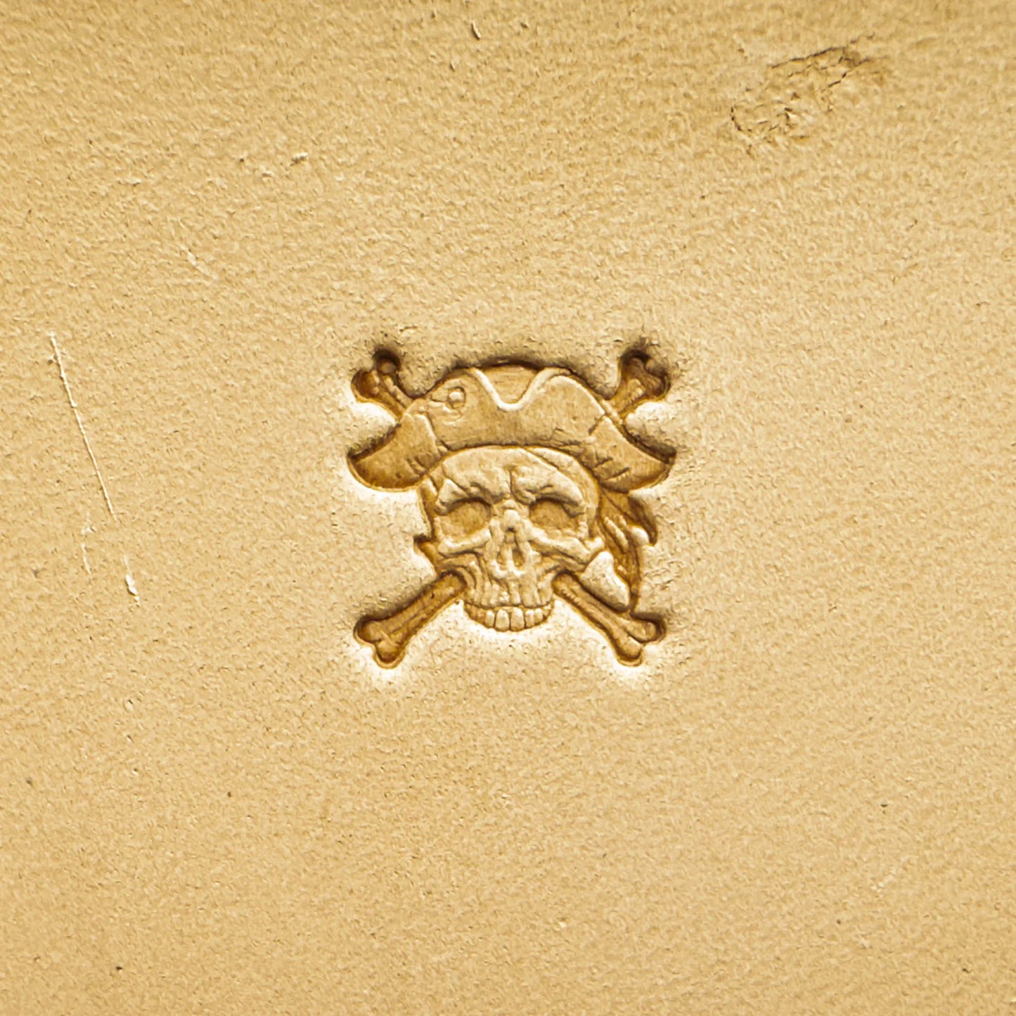Skull Leather Stamp – Pirate Crossbones