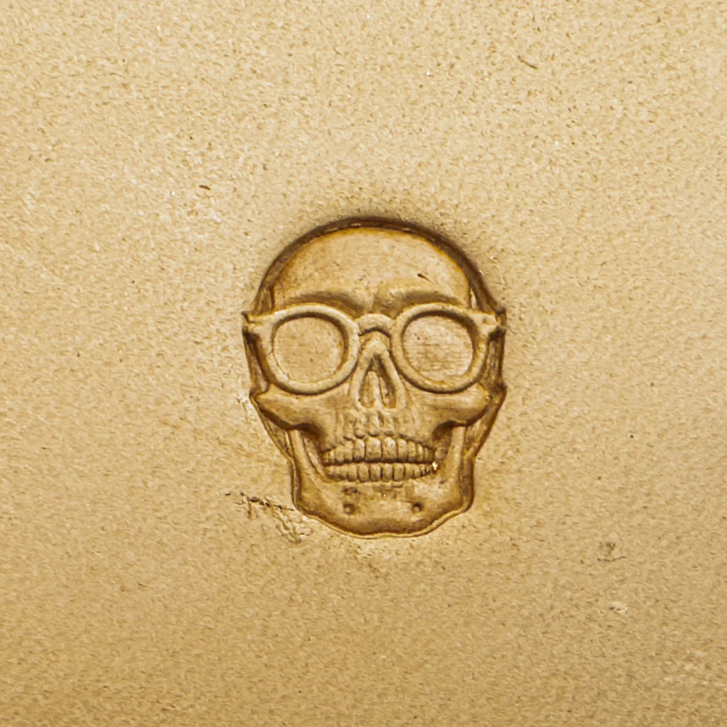 LT576 Skull Leather Stamping Tool–With Glasses Skull 13x16mm (1/2" x 5/8")