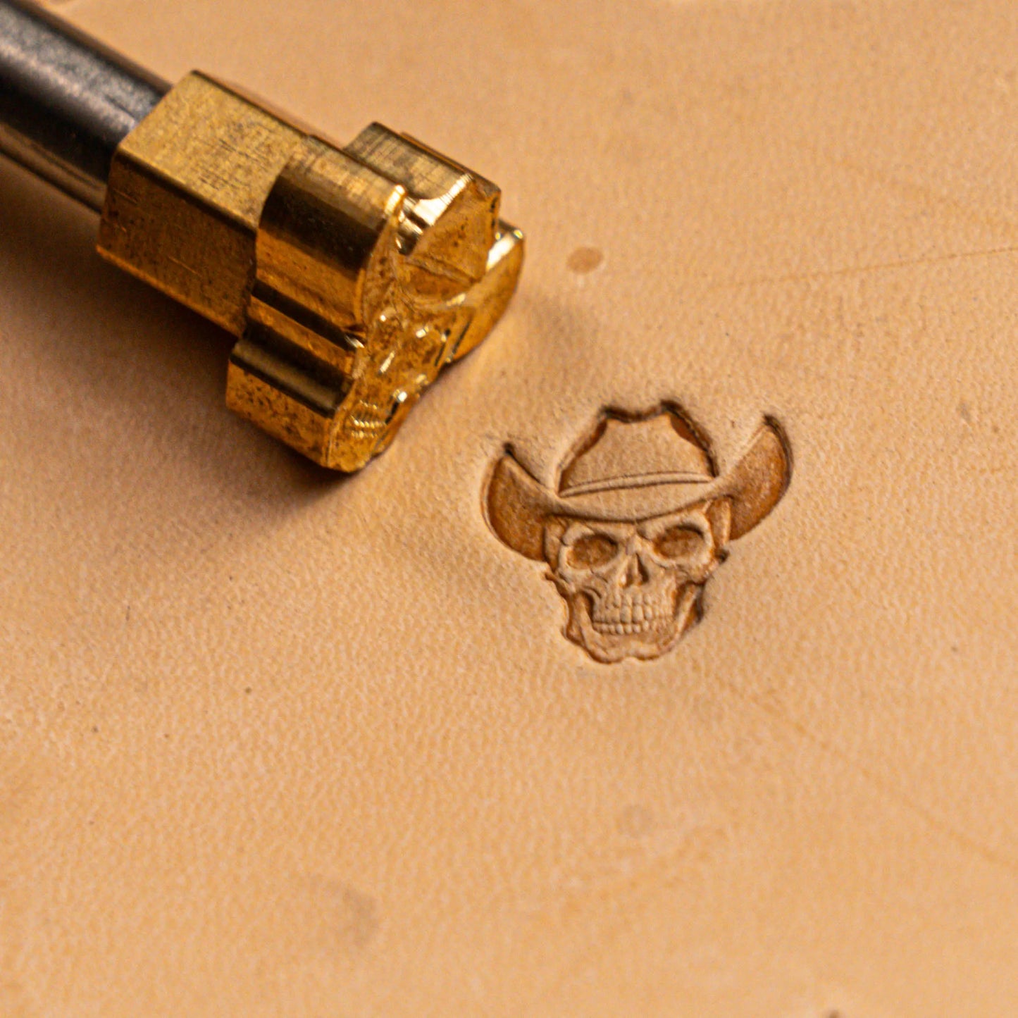 Skull Leather Stamp – Cowboy Hat
