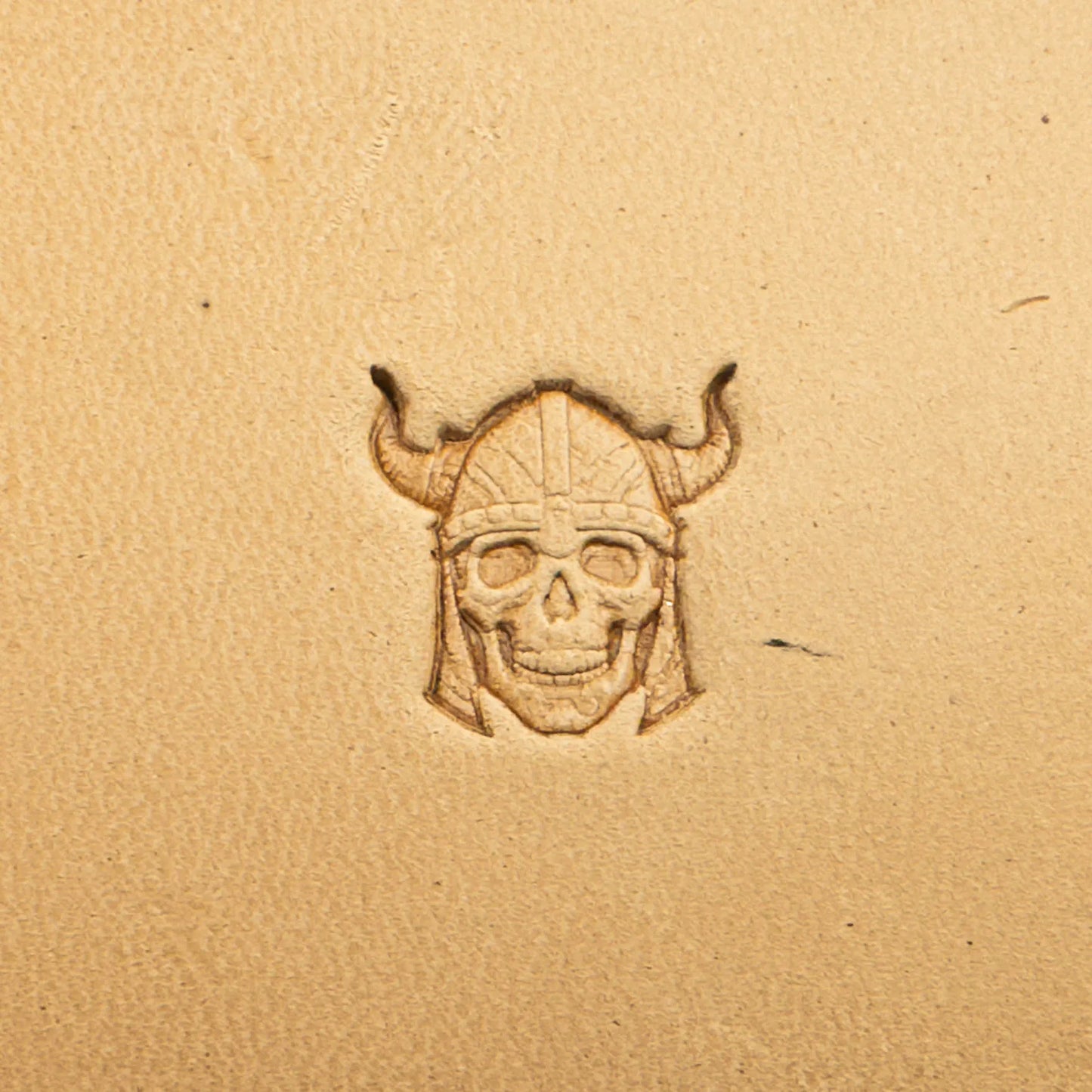 LT567 Skull Leather Stamping Tool–Viking Helmet Skull 14x14mm (5/9" x 5/9")