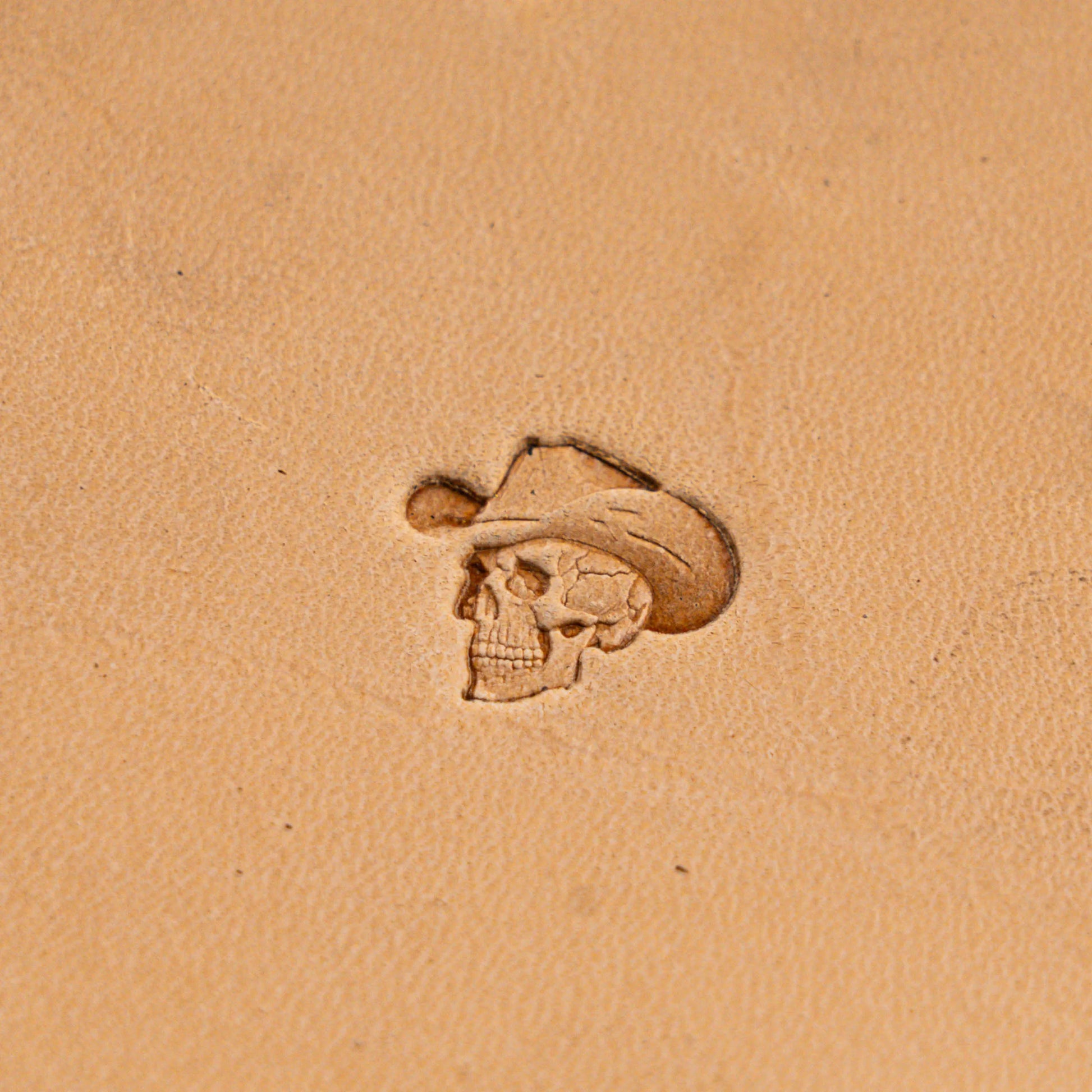 Skull Leather Stamp – Cowboy Hat