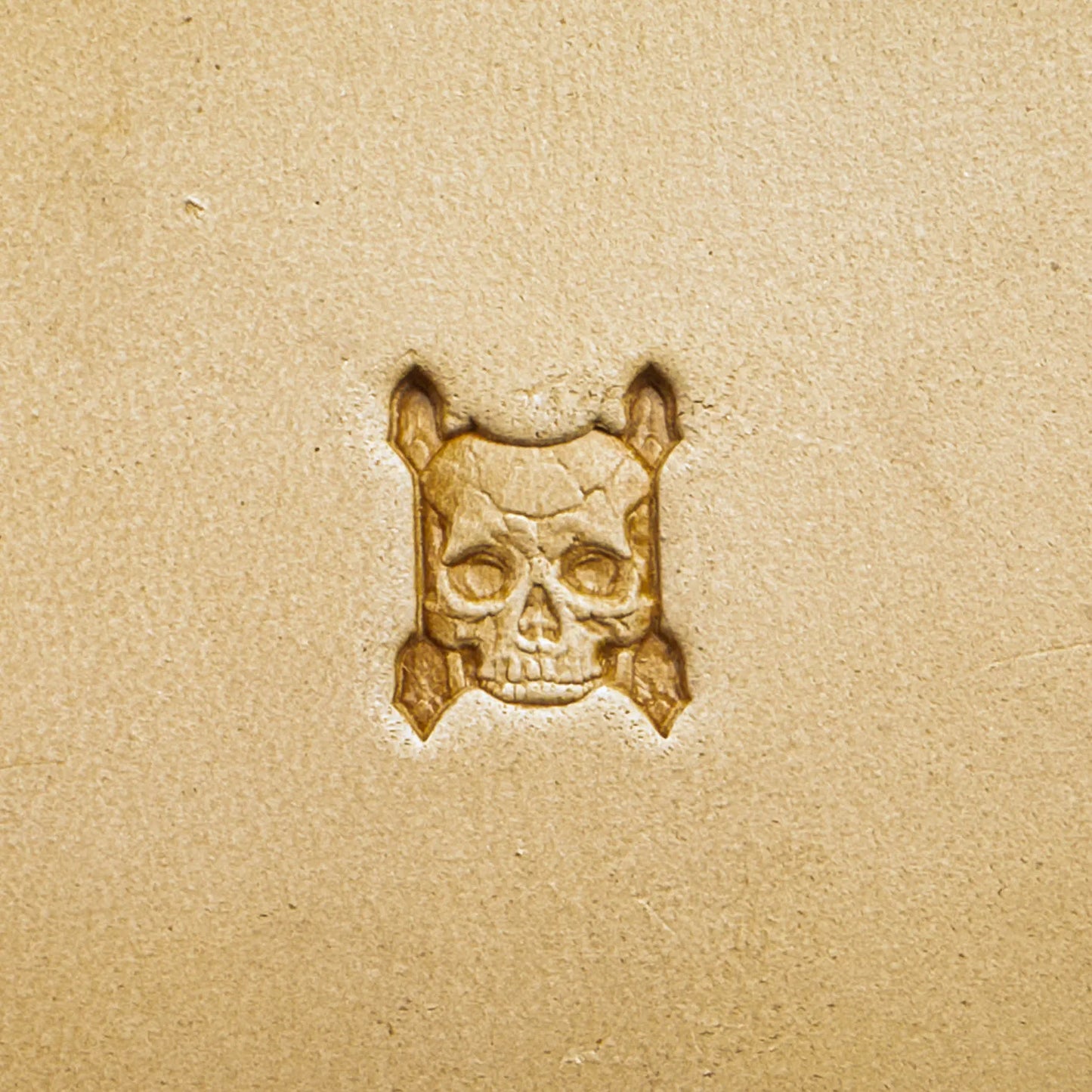Skull Leather Stamp – Crossbones