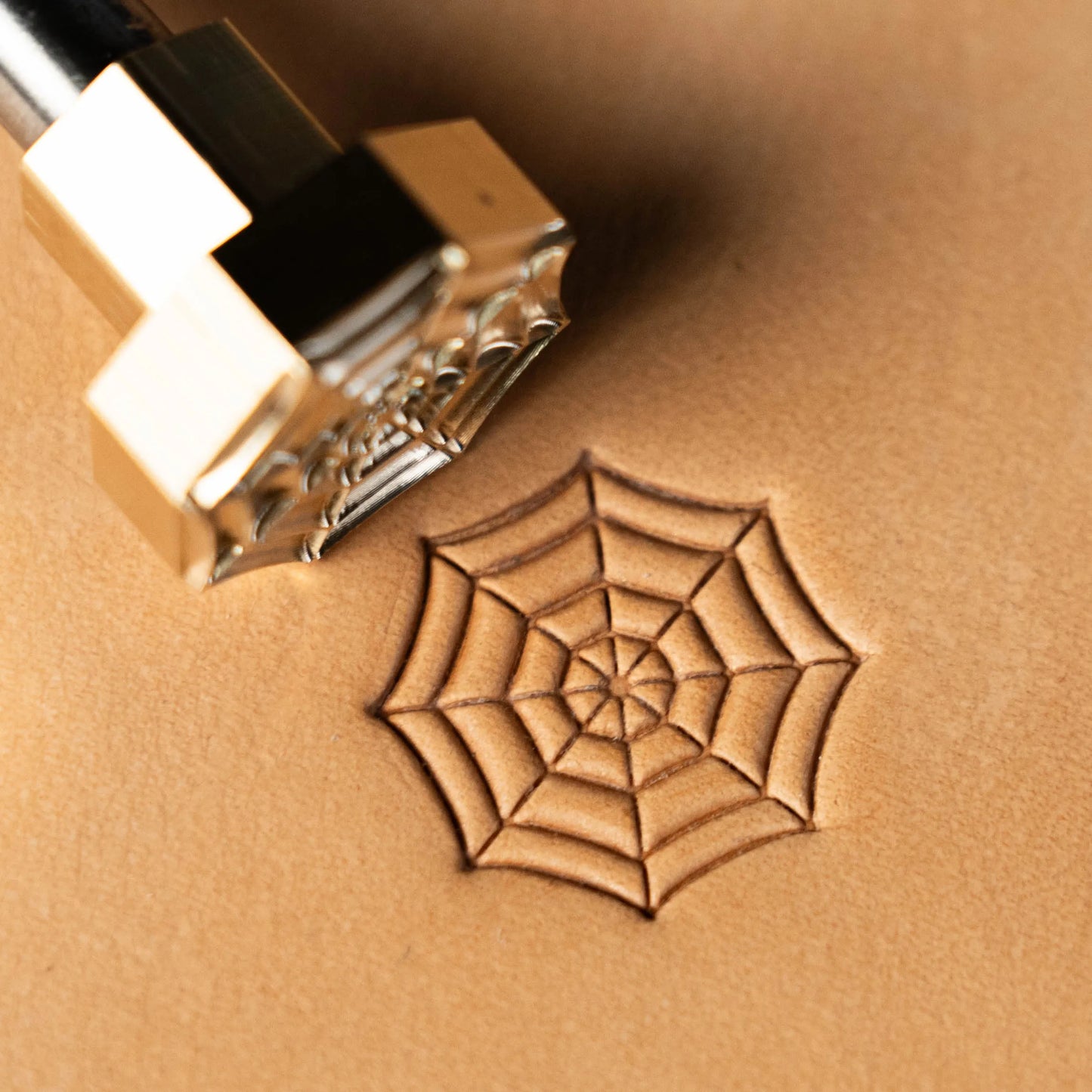 LT225 Geometric Leather Stamping Tool–Spider Web Geometric 20x20mm (11/14" x 11/14")