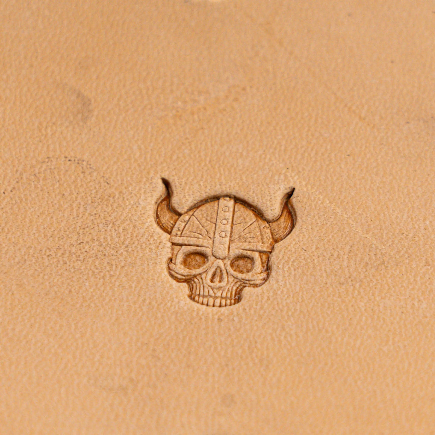 LT566 Skull Leather Stamping Tool–Viking Helmet Skull 16x17mm (5/8" x 2/3")