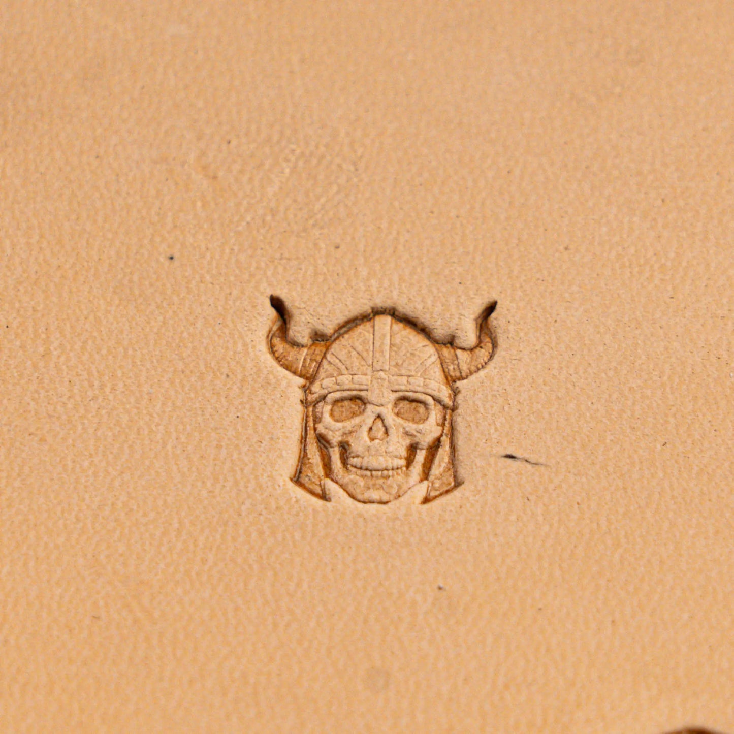 LT567 Skull Leather Stamping Tool–Viking Helmet Skull 14x14mm (5/9" x 5/9")