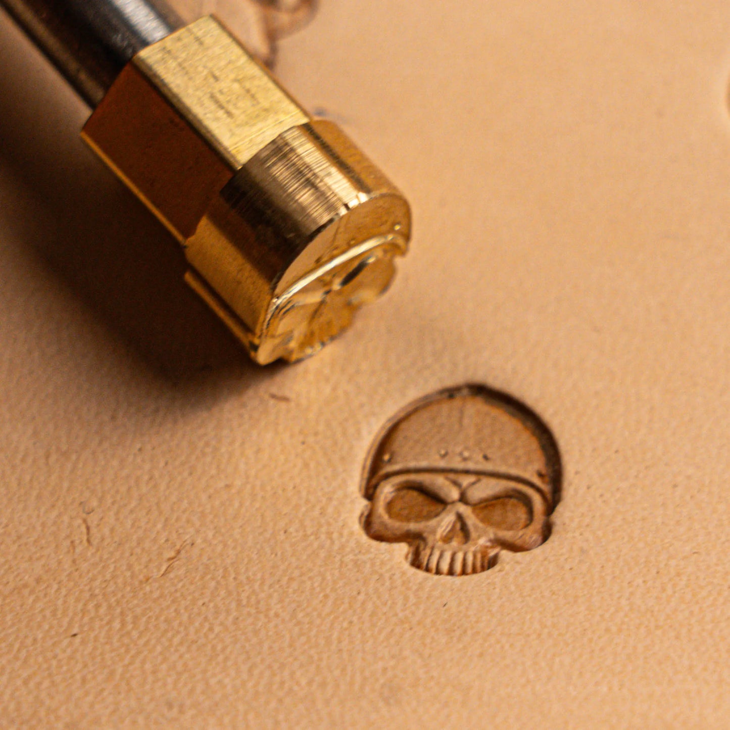 Skull Leather Stamp – Viking Helmet