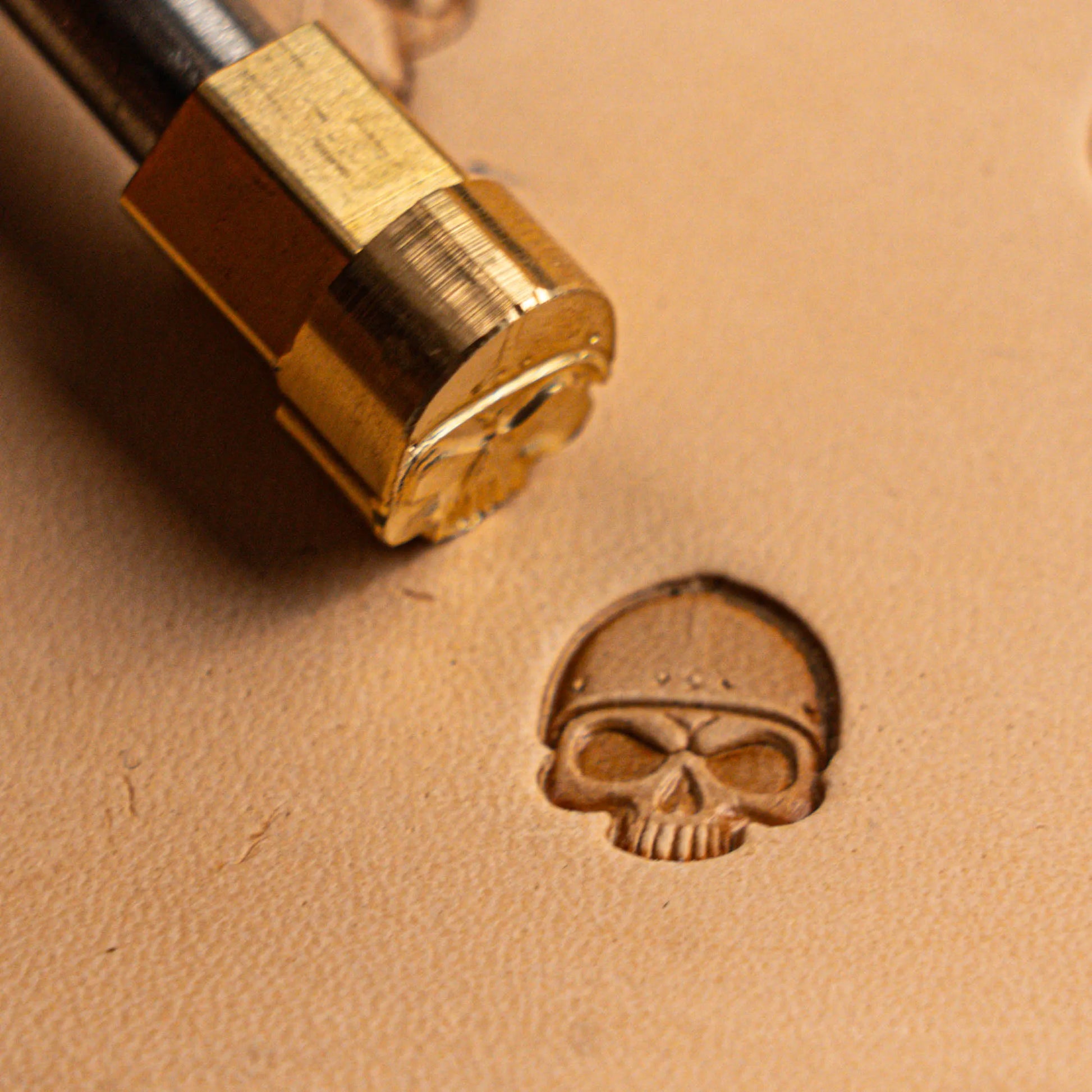 Skull Leather Stamp – Viking Helmet