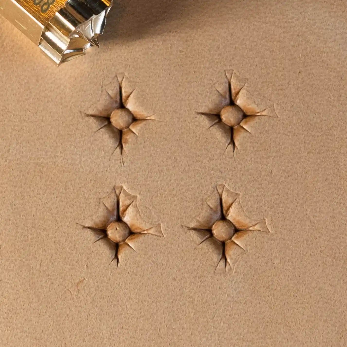 LT608 Geometric Leather Stamping Tool–Starburst Geometric 14x13mm (5/9" x 1/2")