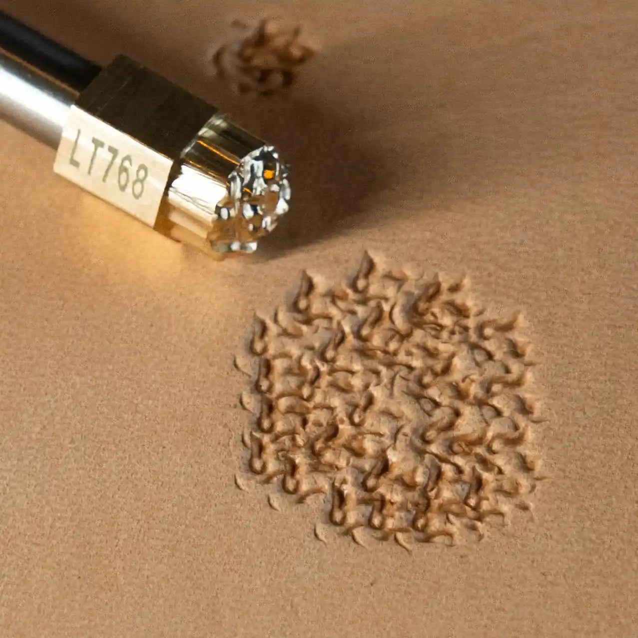 LT768 Textured Leather Stamping Tool–Cluster Textured 10x10mm (2/5" x 2/5")