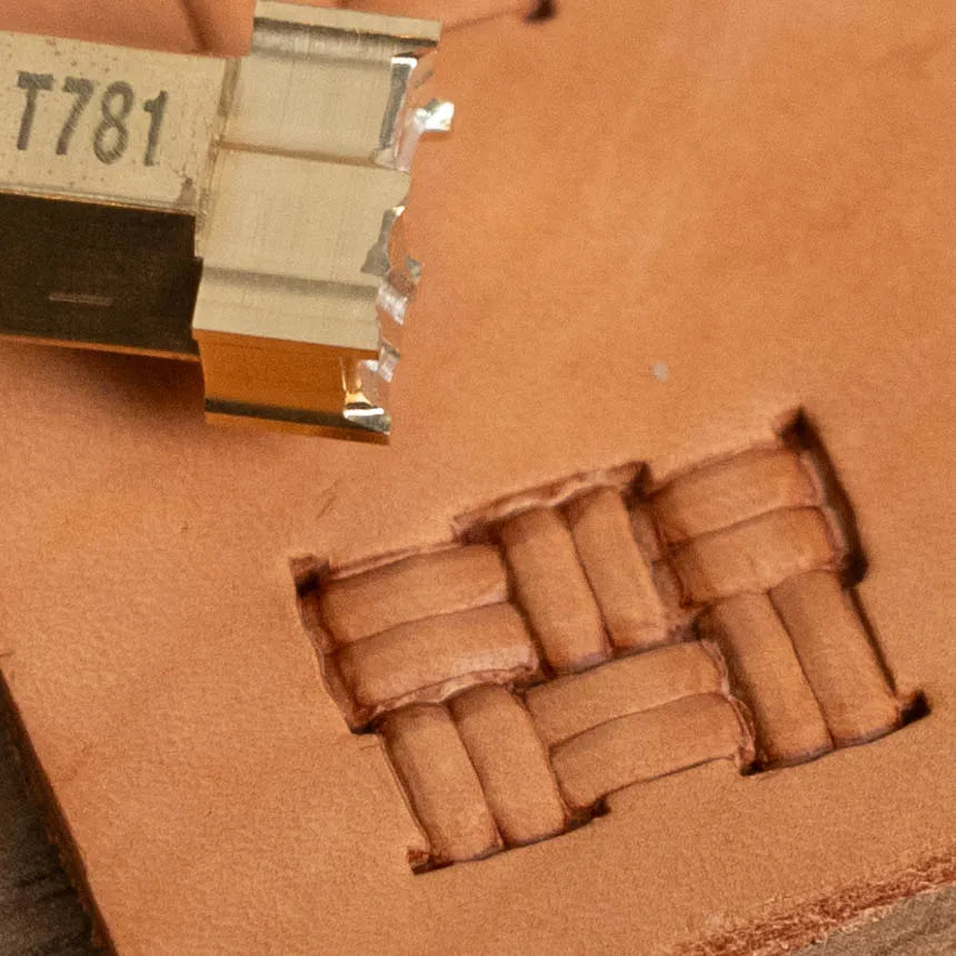LT781 Basket Weave Leather Stamping Tool for Professional Crafters – 14x8mm (5/9" x 5/16")